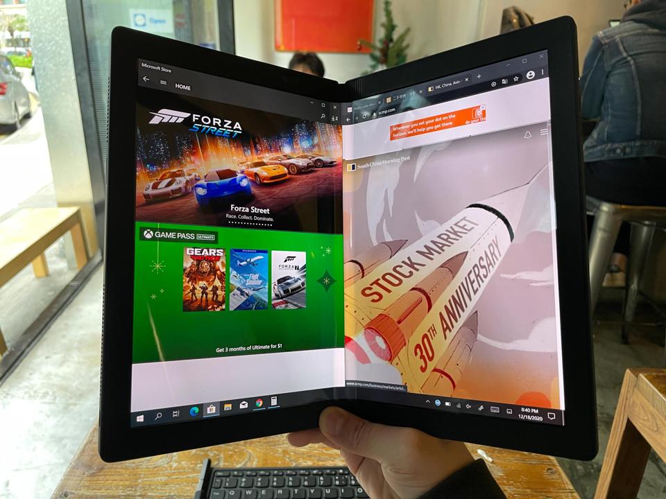 The X1 Fold can run two apps side-by-side