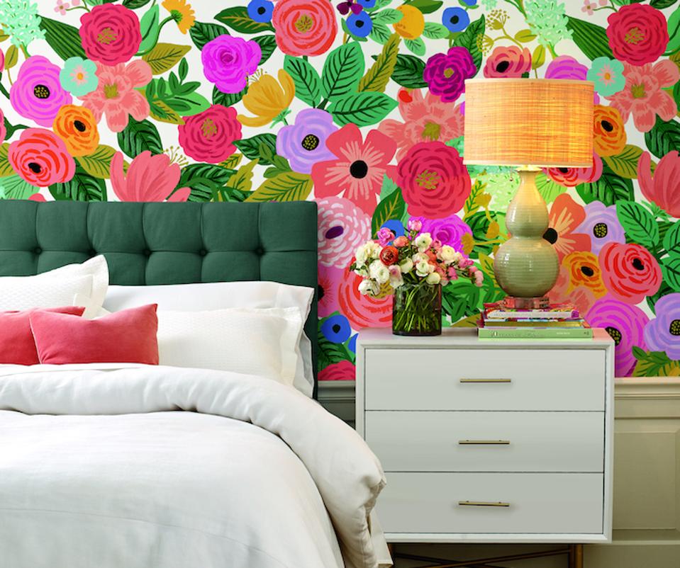 wall mural in a bedroom