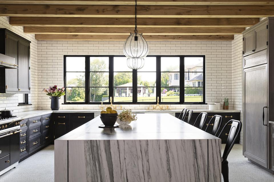 A dramatic kitchen with Artistic Tile