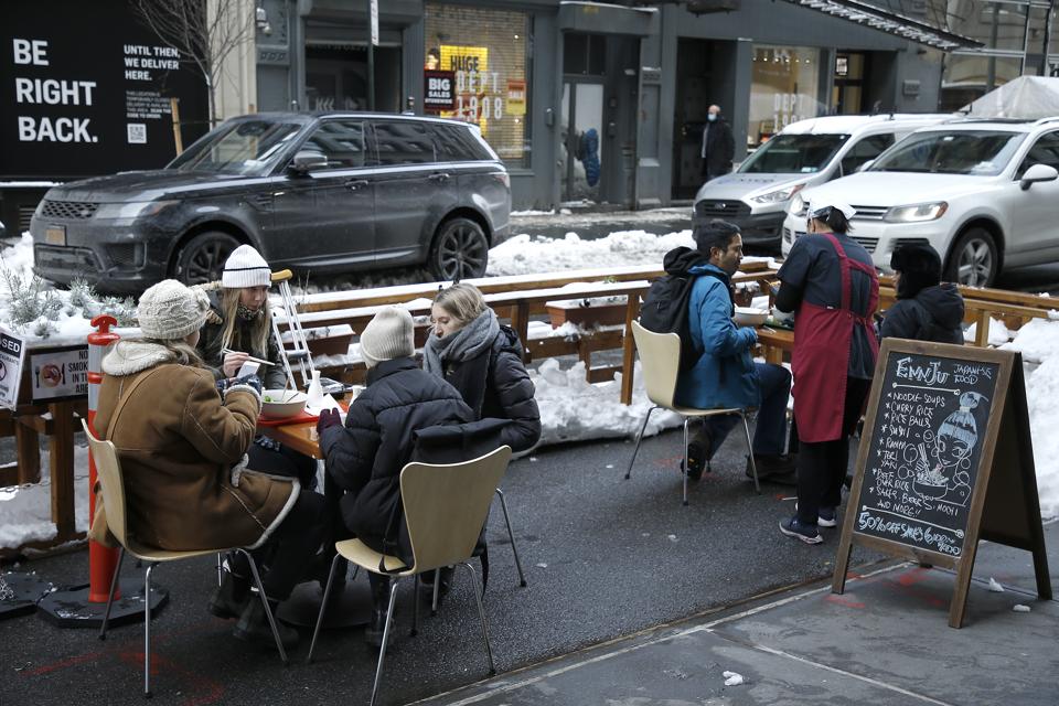 Indoor Dining Halted At New York City Restaurants Amid Rise In Covid Cases