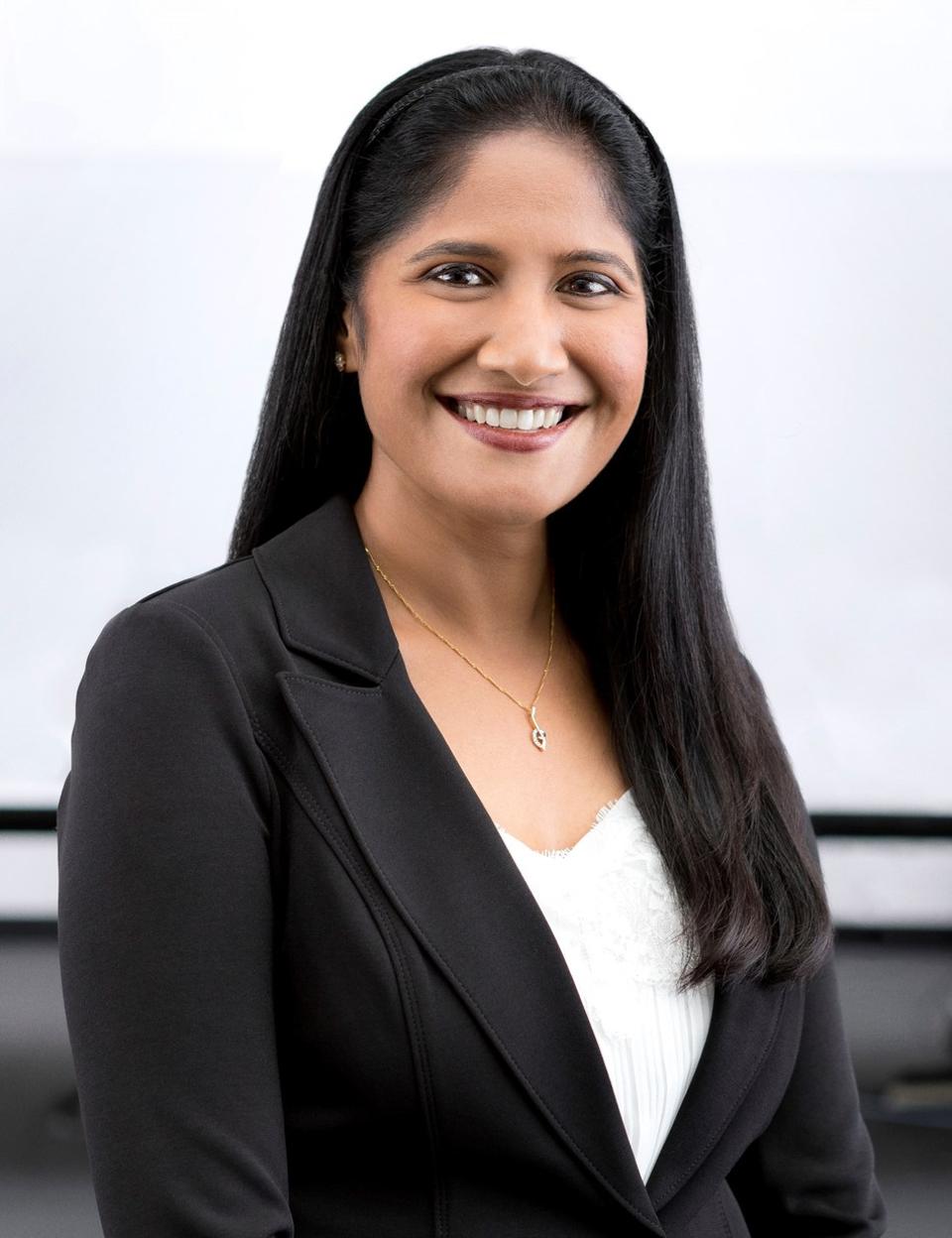 This is a portrait photo of Bhavani Amirthalingam, Ameren Corporation senior vice president.