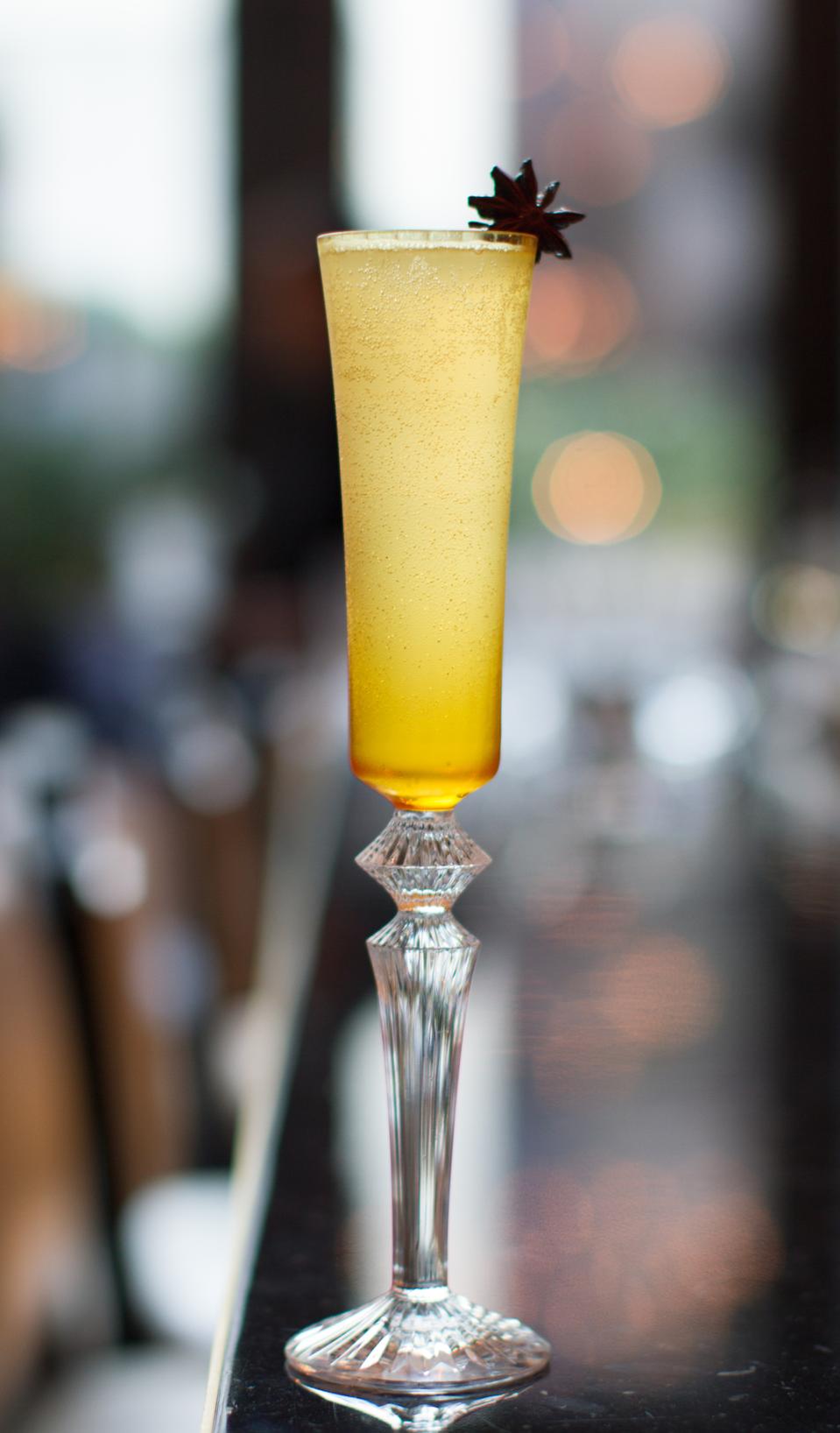 Champagne cocktail.