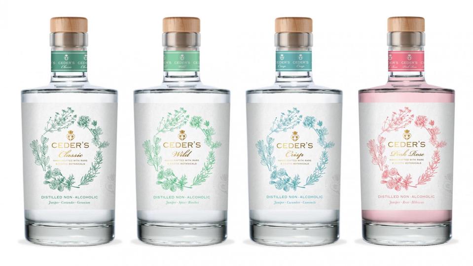 Bottles of CEDER'S non-alcoholic gin