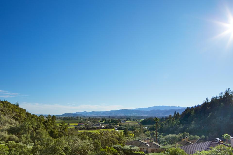Guests of Auberge du Soleil can enjoy the Soleil Trail, a .7-mile nature path bordering the the perimeter of the resort's Sculpture Garden and olive grove.