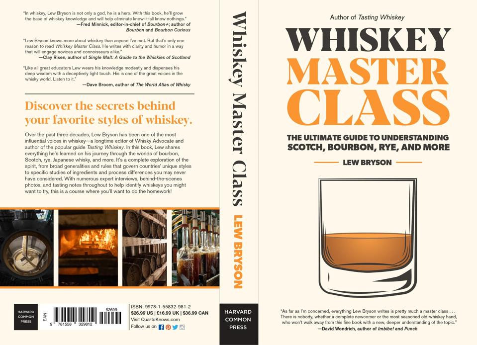 Image of whiskey glass on book jacket with title Whiskey Master Class