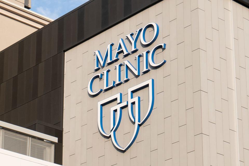 Mayo Clinic facade in Rochester, Minnesota