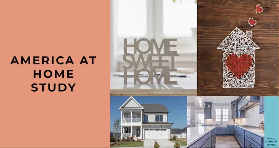 Five images show a range of ideas about what home means, to accompany a research project called the ″America At Home Study.″