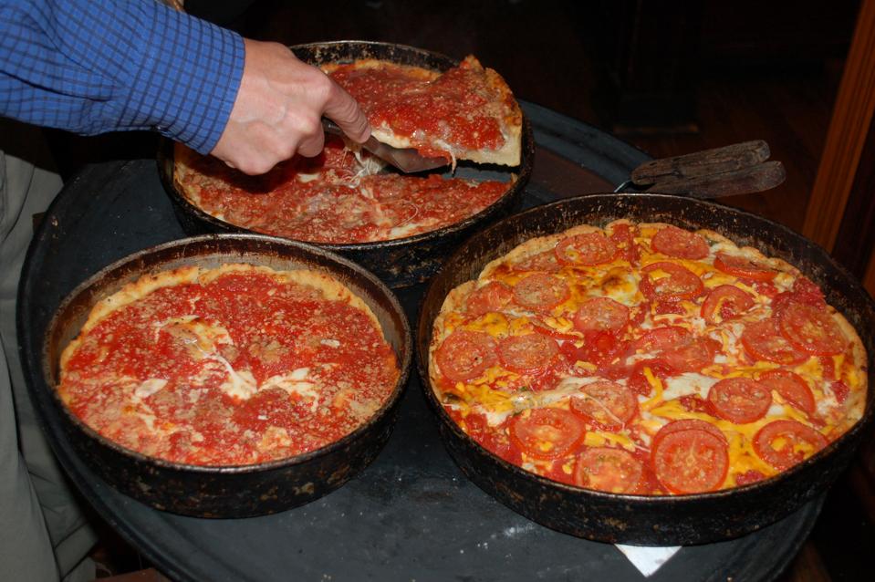 Chicago deep dish pizza