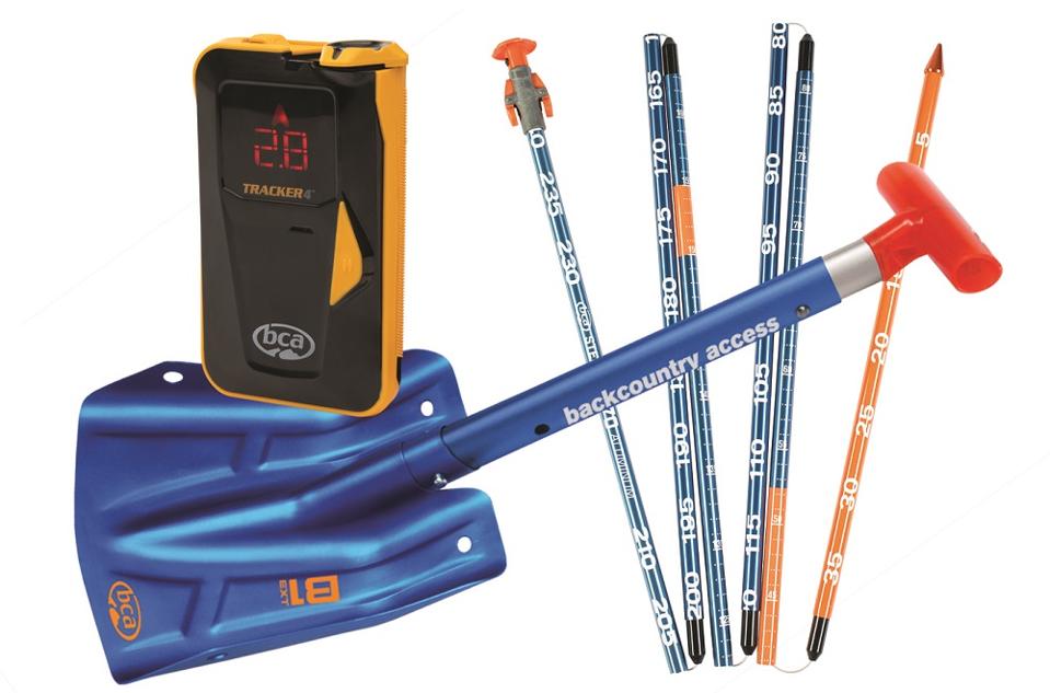 Skiing avalanche safety gear
