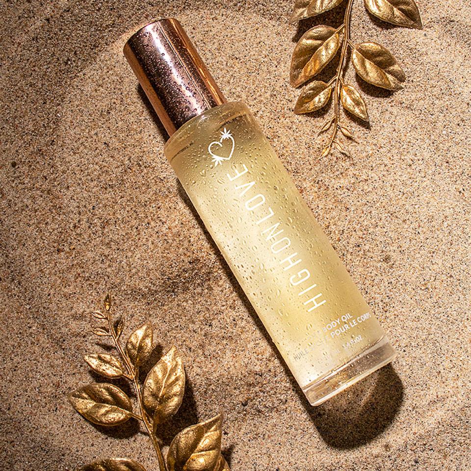 The newly launched Dry Body Oil from HIGH ON LOVE