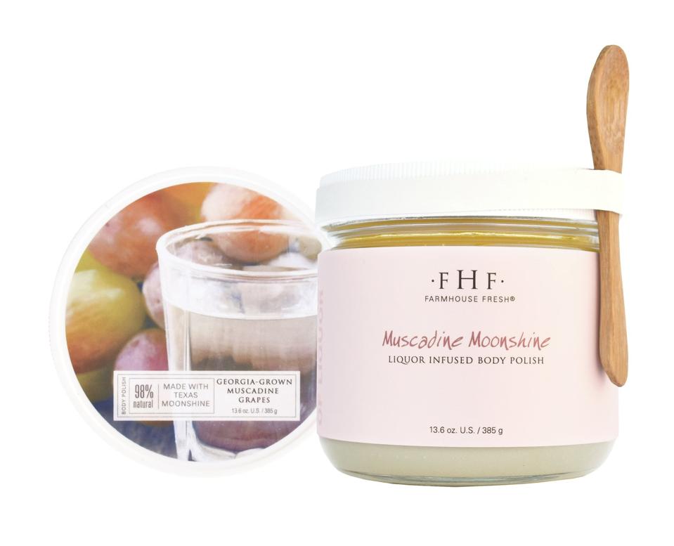 Farmhouse Fresh's Muscadine Moonshine Liquor Infused Body Polish