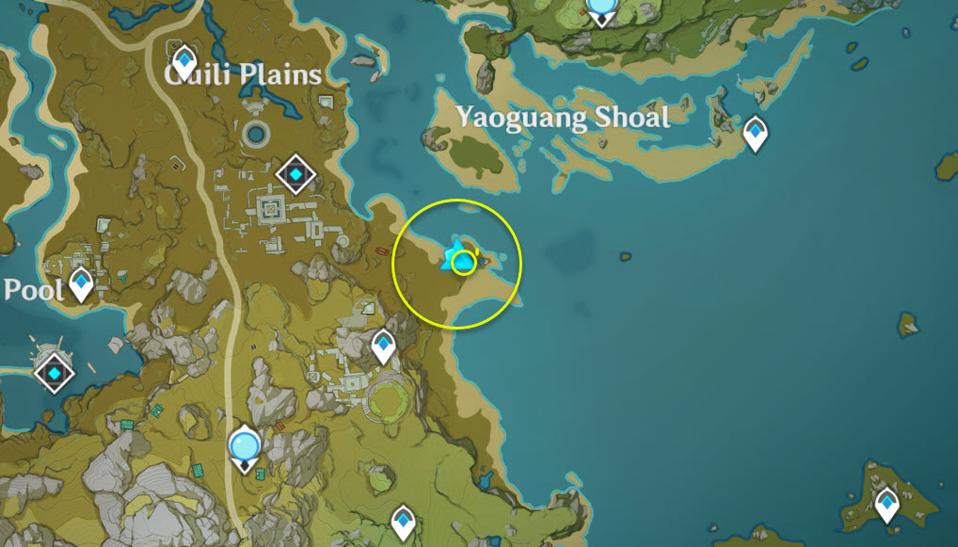 A Genshin Impact Lost Riches Special Treasure Clue 2 Location Map For Yaoguang Shoal A Genshin Impact Lost Riches Special Treasure Clue 2 Location Map For Yaoguang Shoal