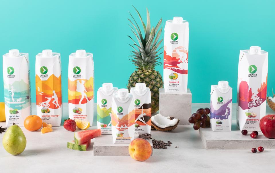 Greater Than plant-based, paleo-friendly, gluten-free alternatives to sports drinks.