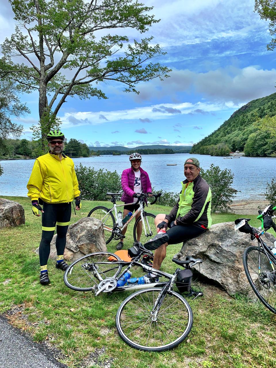 A stop while cycling the Maine Coast