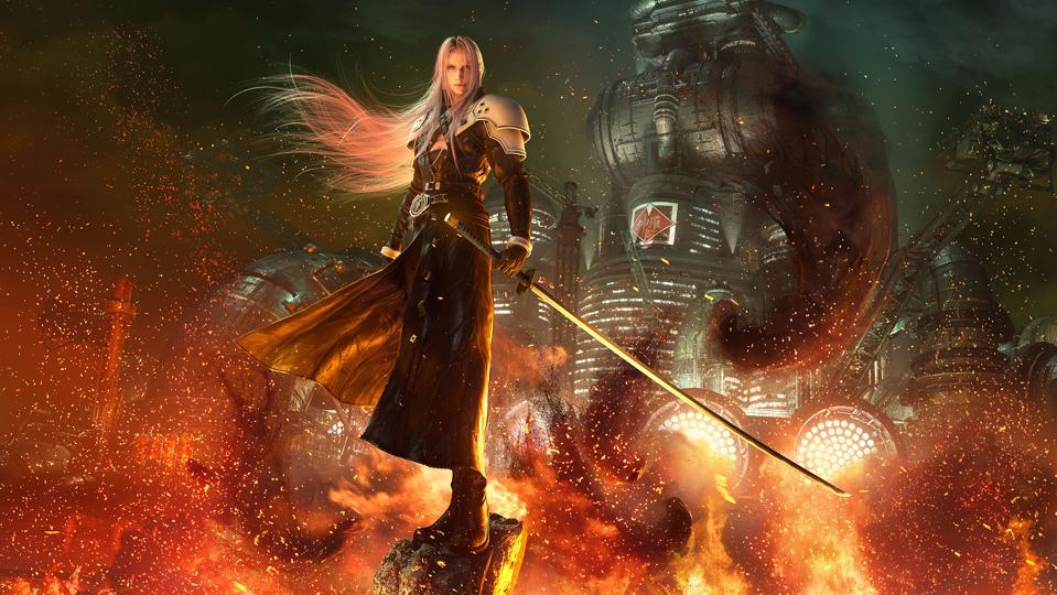 Sephiroth in the Final Fantasy 7 Remake.