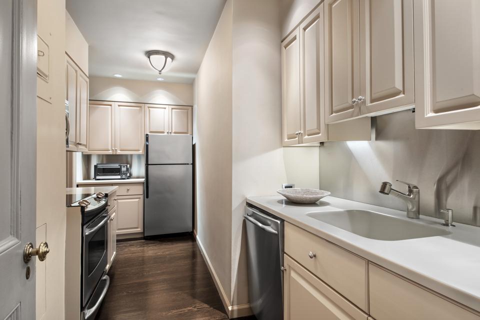 A kitchen in Manhattan.