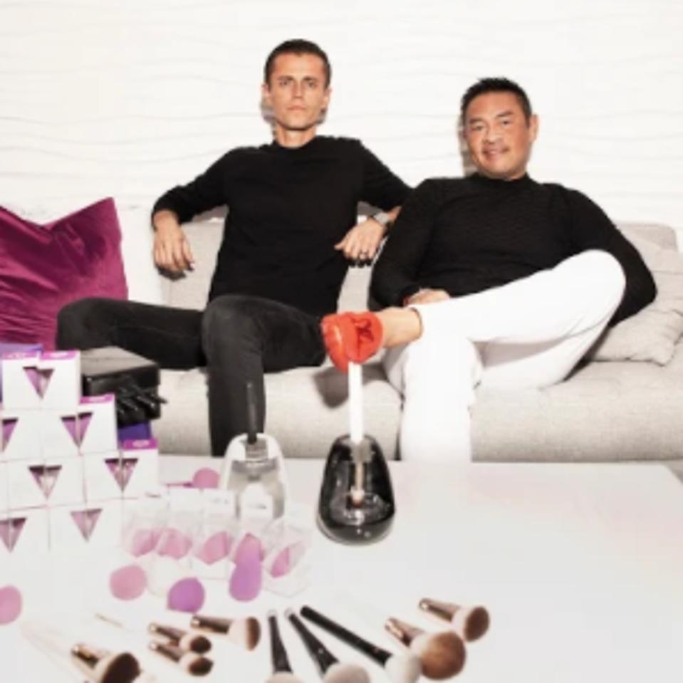 UVé’s Co-Founders pose with their products
