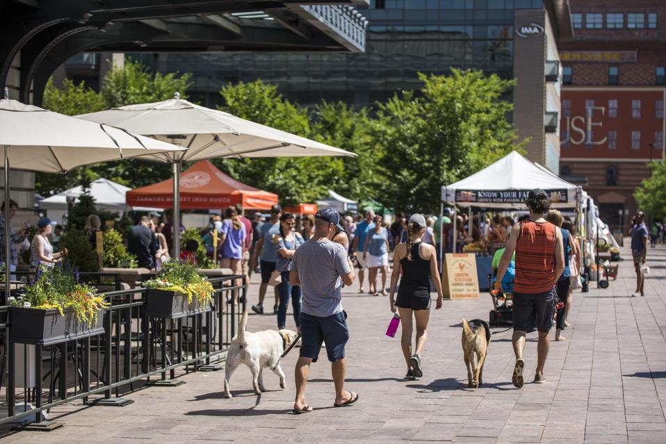 A farmers' market.