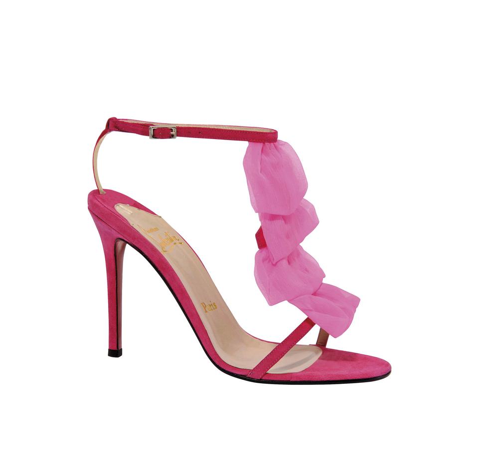 Pink Christian Louboutin Sharon sandals.