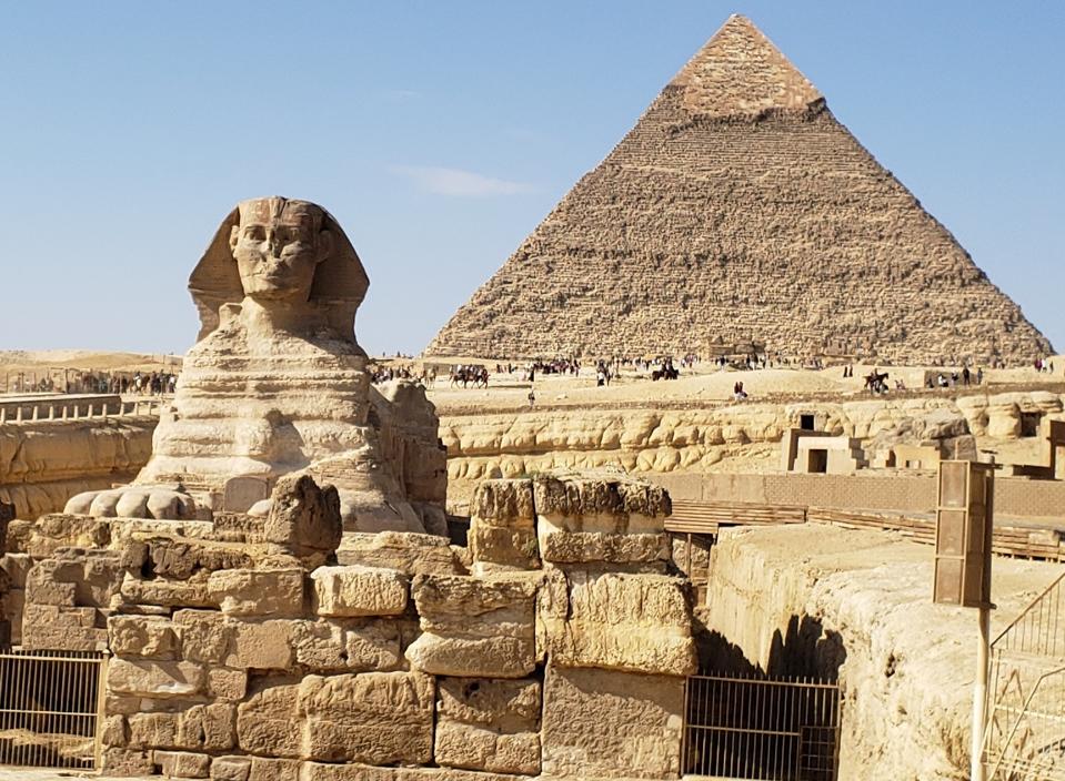 One Pyramid and The Sphinx in Cairo