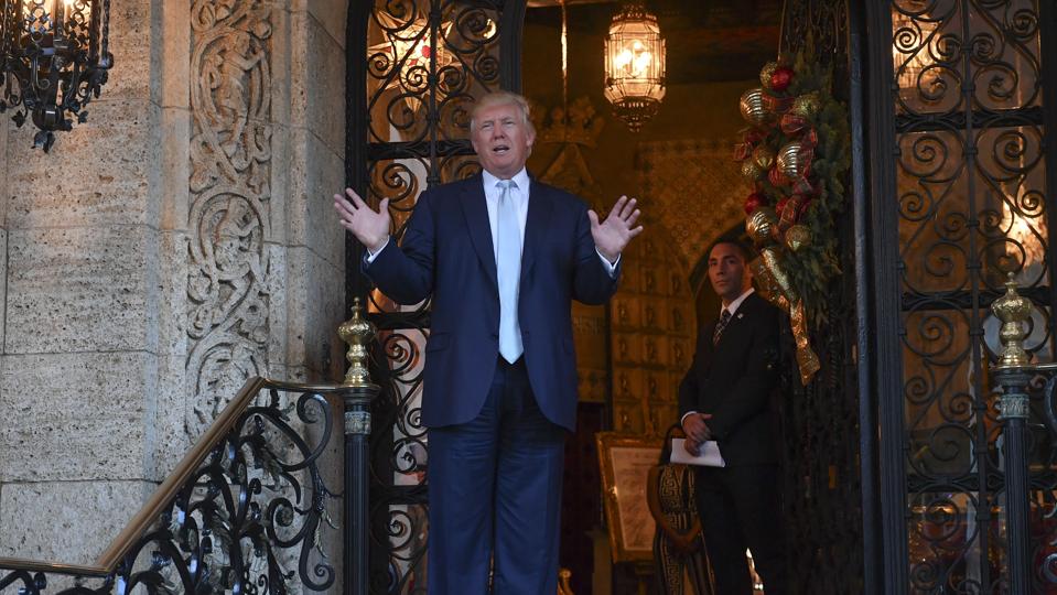 Moving Vans Arrive At Mar-A-Lago As Trump Preps Post-Presidency Florida Move