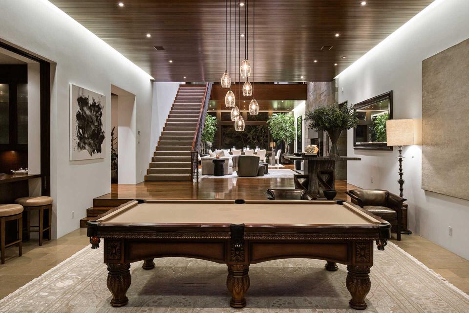 Billiards room in luxury home