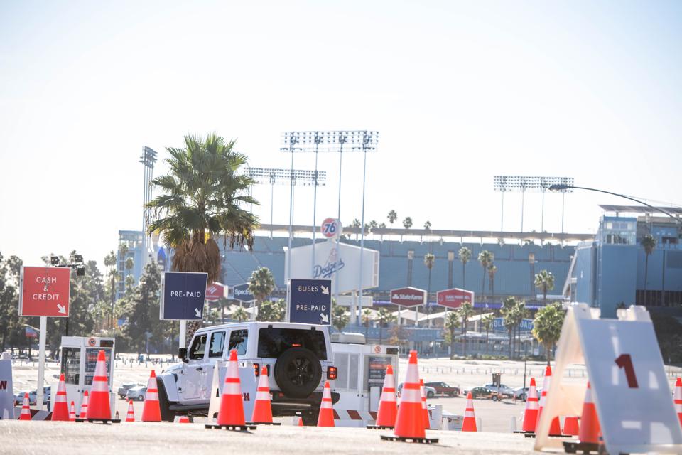Mass Vaccination Begins At Dodger Stadium