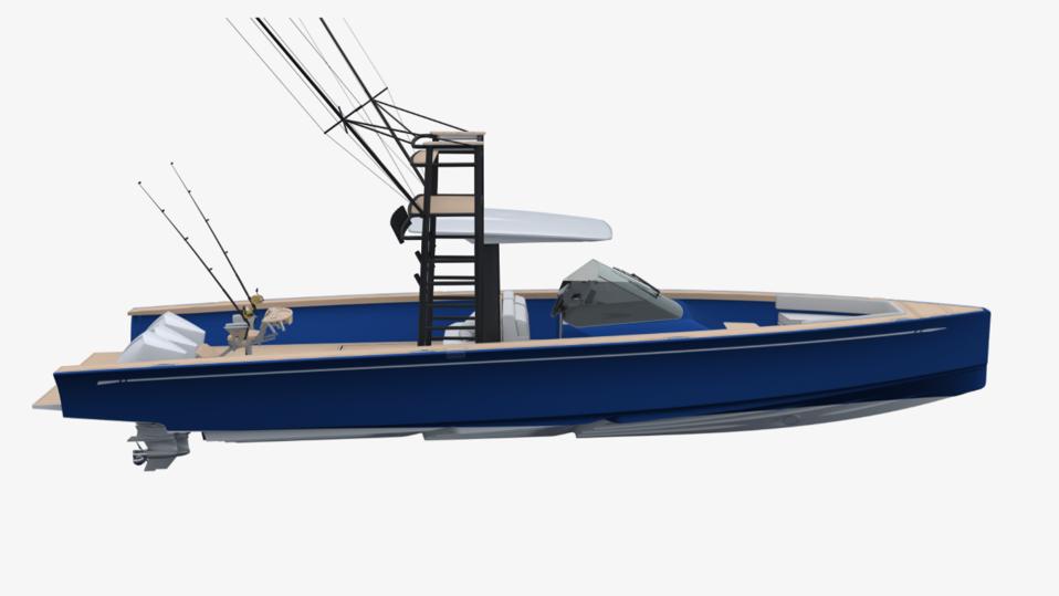 Nautor's Swan new Shadow poweboat is designed to have many different functions including fishing.