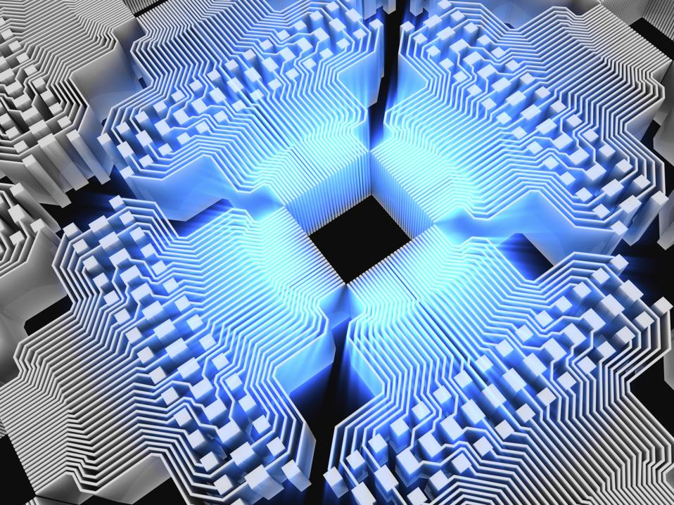 Quantum computer, electronic circuitry