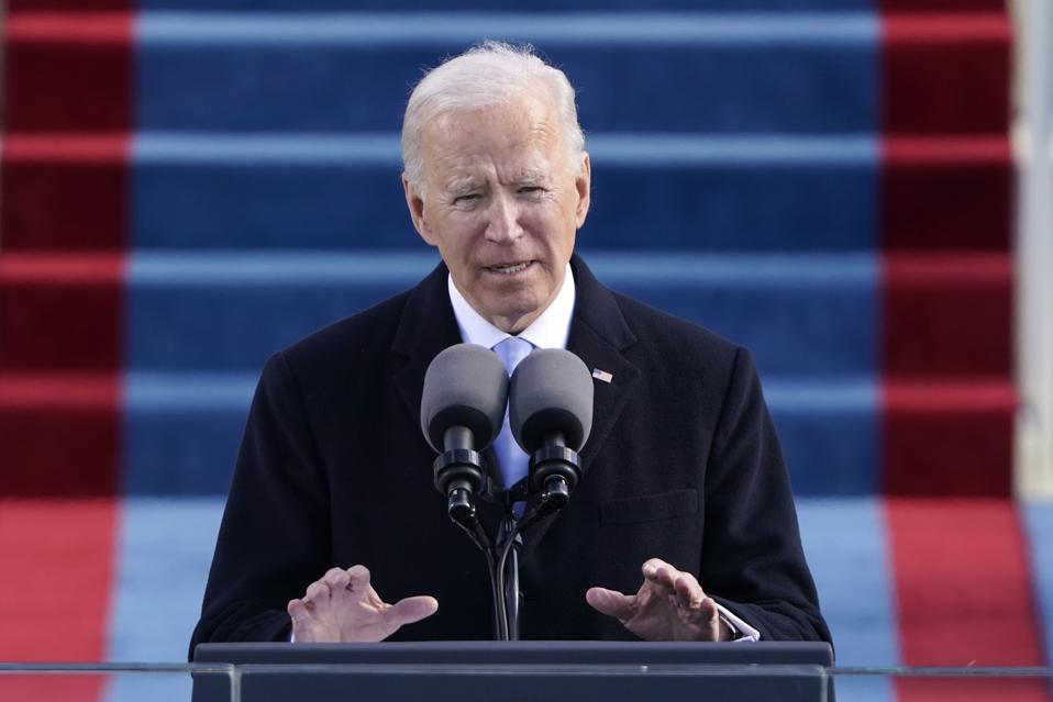 Joe Biden Sworn In As 46th President Of The United States At U.S. Capitol, Jan 20, 2021.
