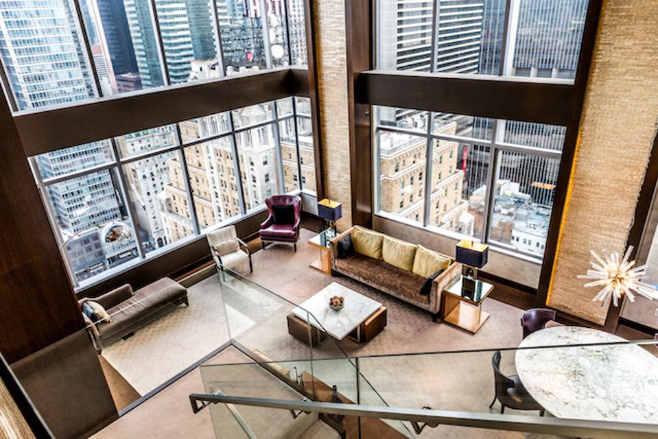 The penthouse suite at the Intercontinental New York Times Square