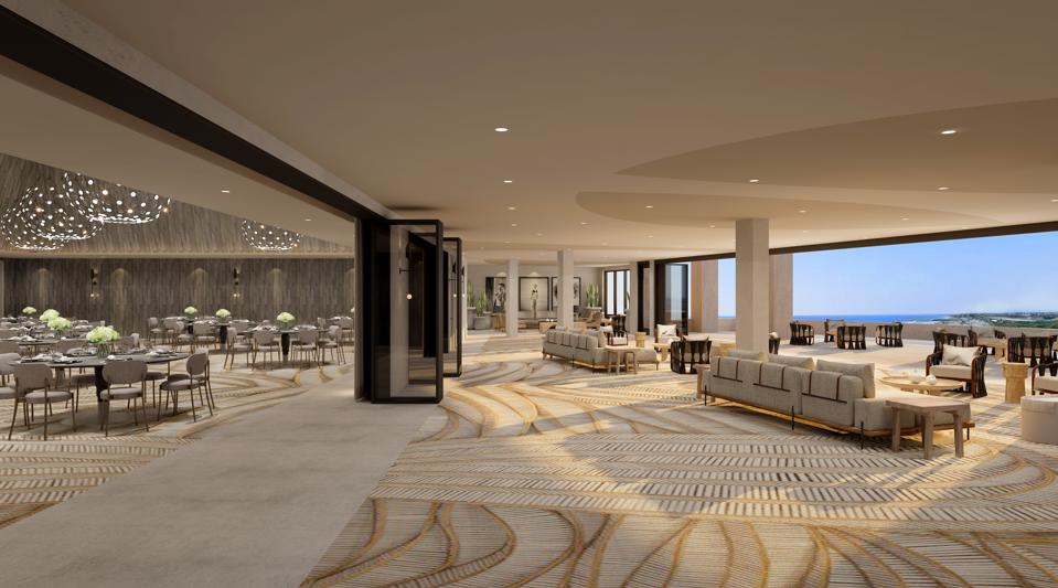 The extensive lobby at Alila Marea Beach Resort Encinitas.