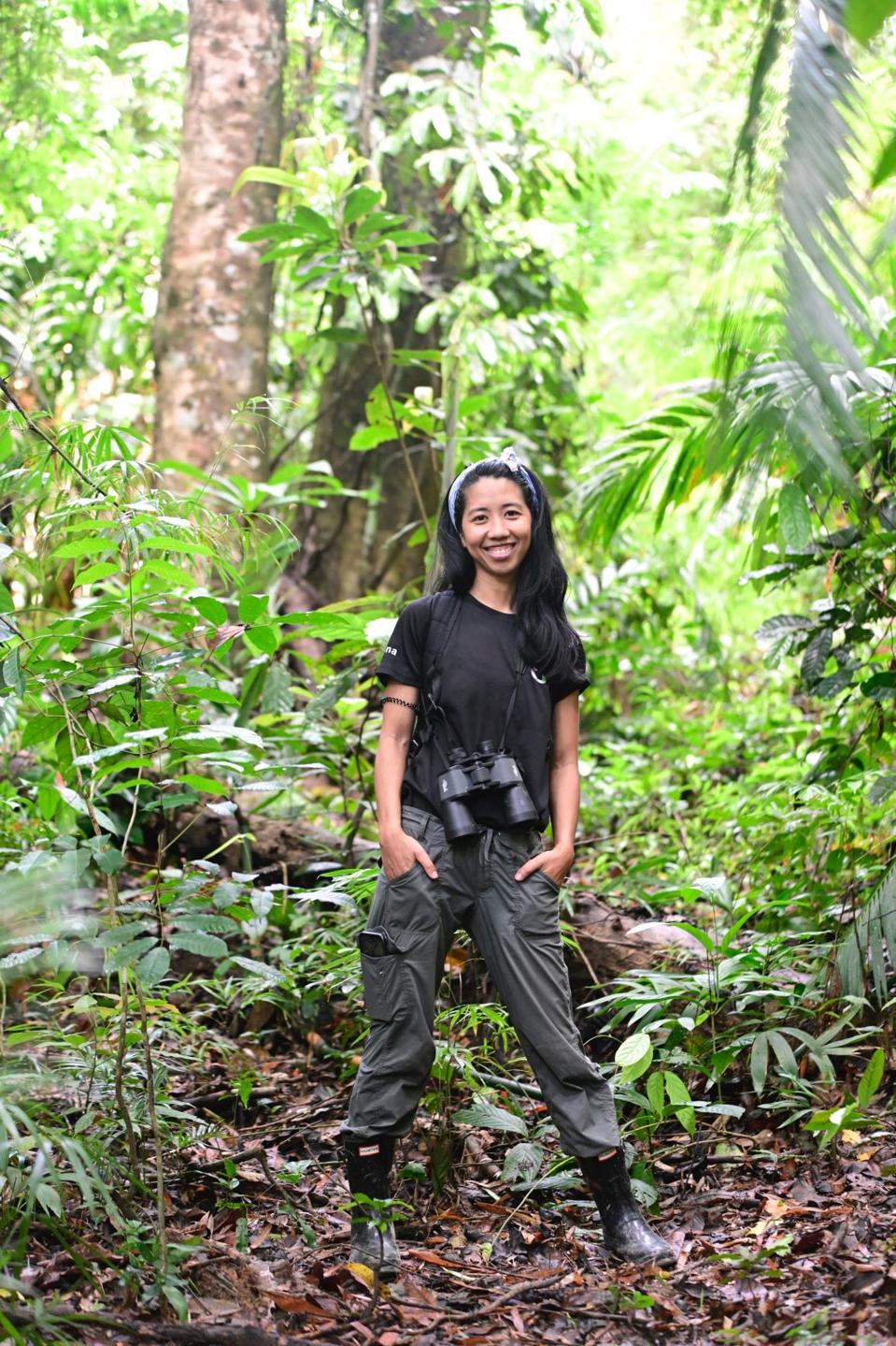 Conservationist KM Reyes at Cleopatra’s Needle Critical Habitat in the Philippines.