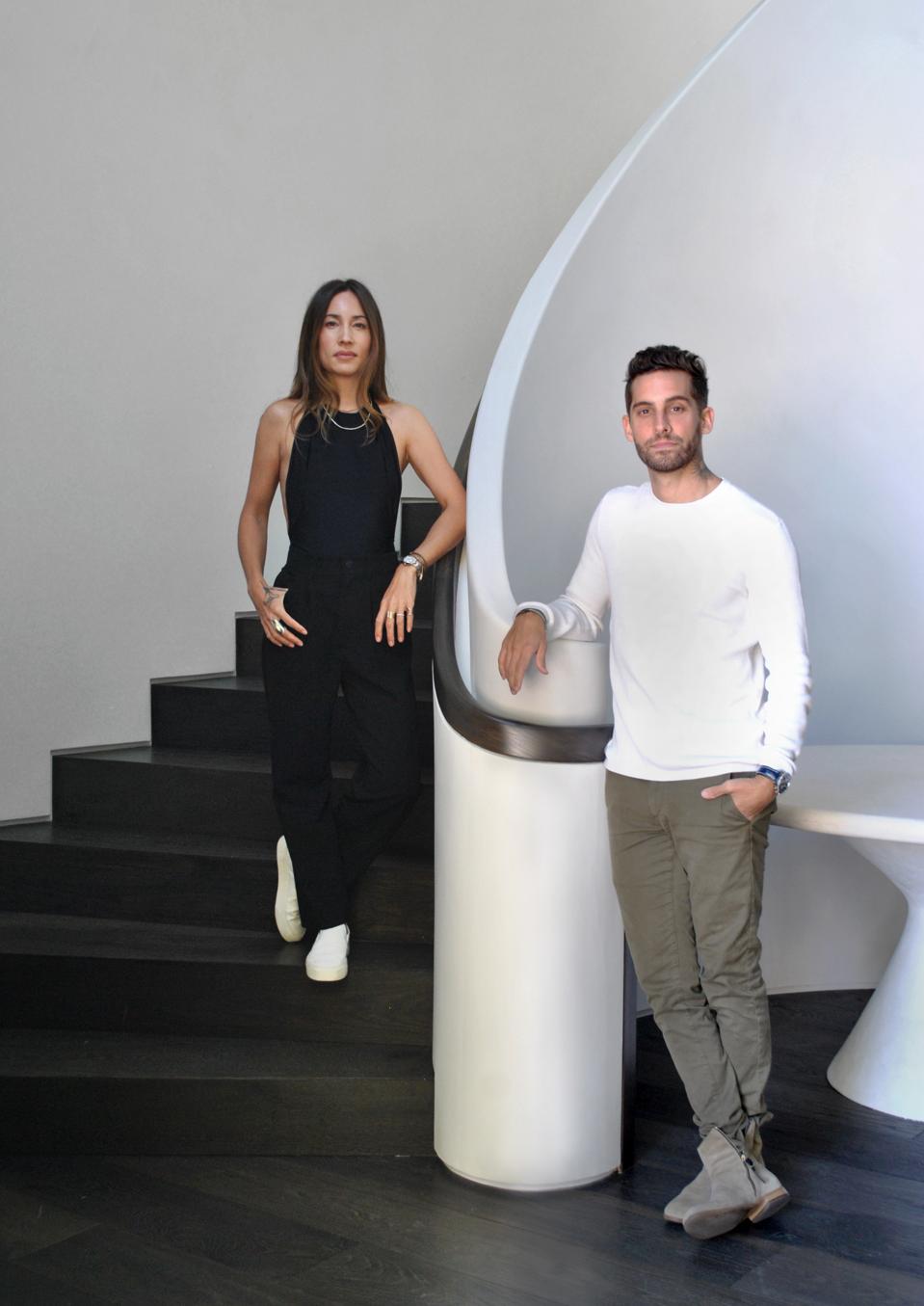 Founders of SIMO Design and husband-and-wif duo, Alexi Rennalls (left) and Sam Gnatovich