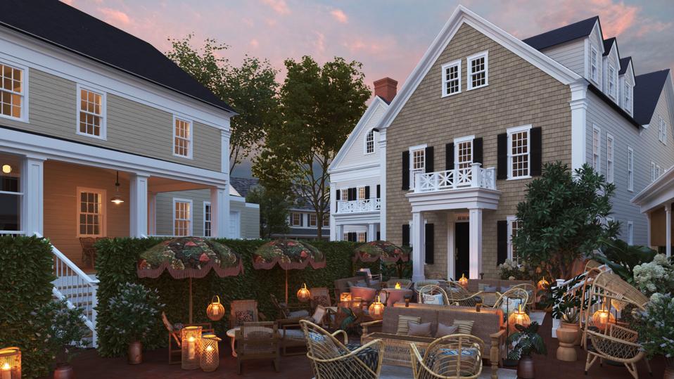 Rendering of the Faraway Courtyard nantucket