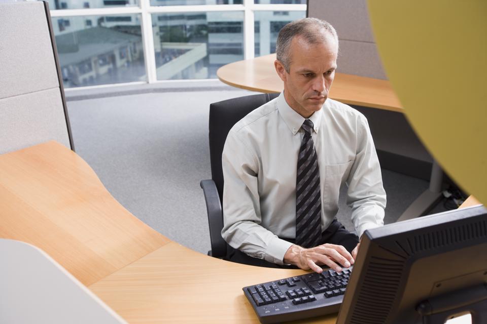 Businessman on computer