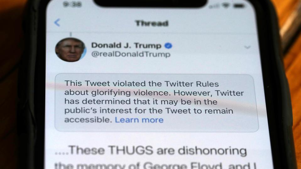 Twitter Flags Two Of President's Trump Tweets