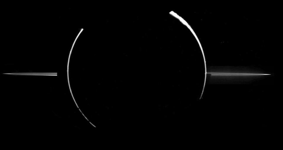 Data from the Galileo spacecraft that orbited Jupiter from 1995 to 2003 later confirmed that these rings were created by meteoroid impacts on small nearby moons.