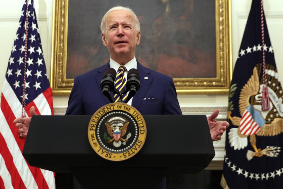 President Biden Delivers Remarks On Response To Economic Crisis From White House