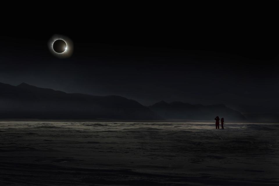 The total solar eclipse in Svalbard on March 20, 2015