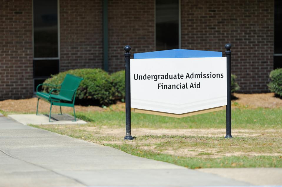 Undergraduate admissions financial aid sign