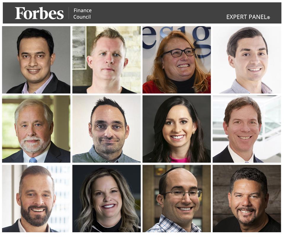 Photos of featured Forbes Finance Council members.