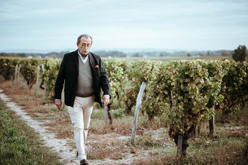 Francois-Louis Vuitton walks the vines at Chateau Lafaurie Peyraguey.