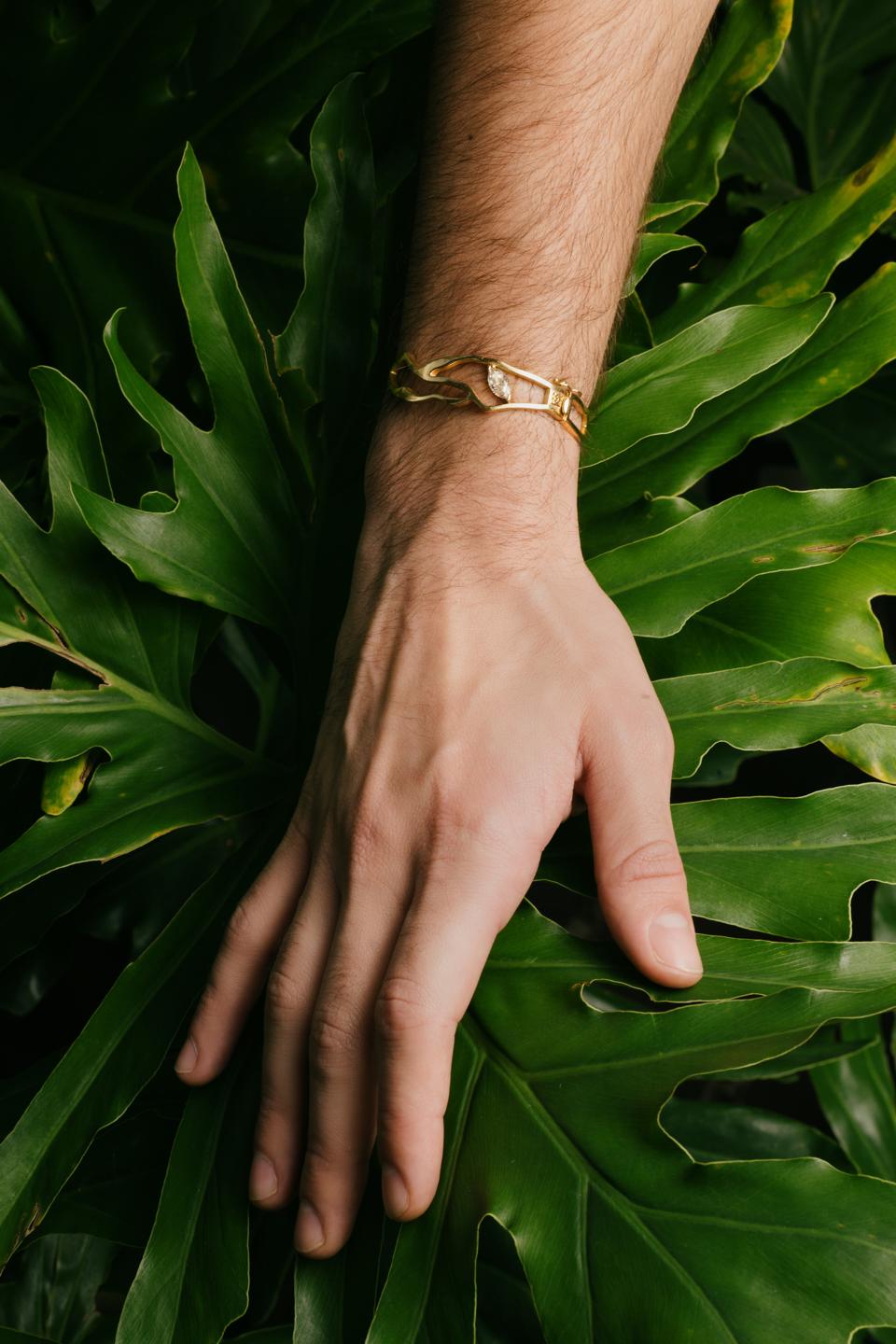 Kintsugi gold and diamond Milamore bracelet designed by George Root.