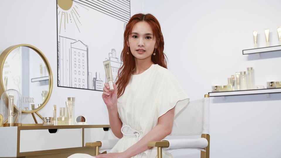 Rainie Yang Attends Shiseido Elixir Commercial Event In Taipei