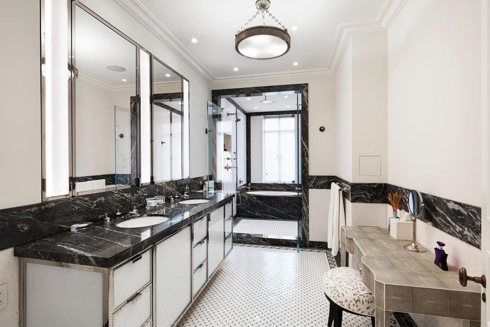 bathroom inside 145 Central Park West, 4C san remo building new york city