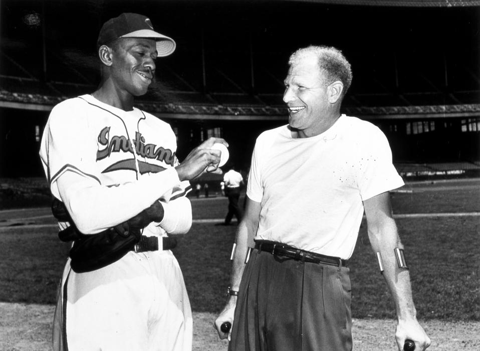 Satchel Paige and Bill Veeck Cleveland 1949