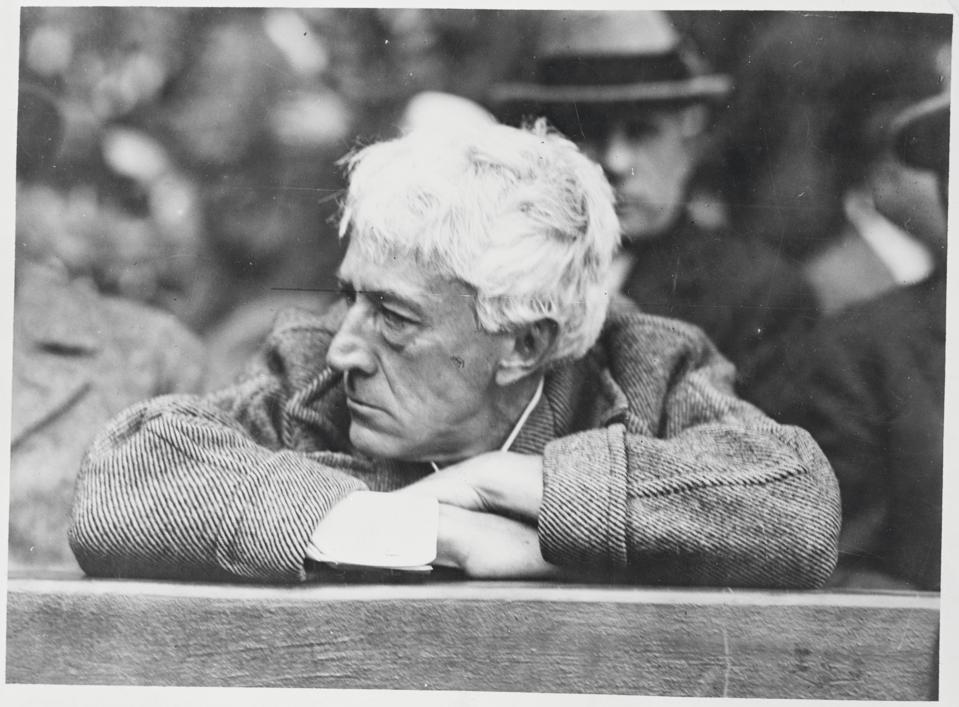Judge Kenesaw Mountain Landis Propped in the Grandstand