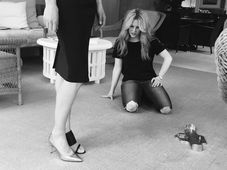 Marion Parke at a model casting session in NYC