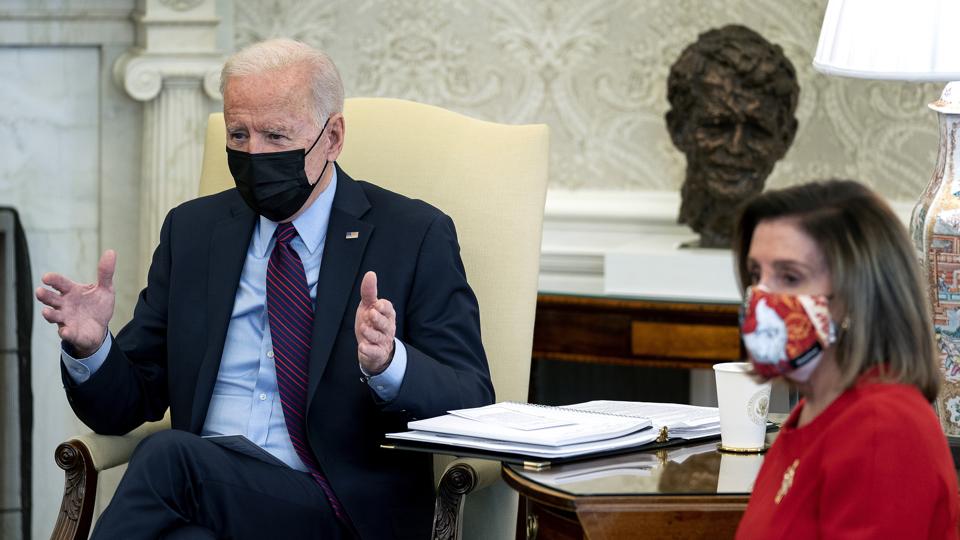 President Biden And VP Harris Meet With House Leaders On American Rescue Plan